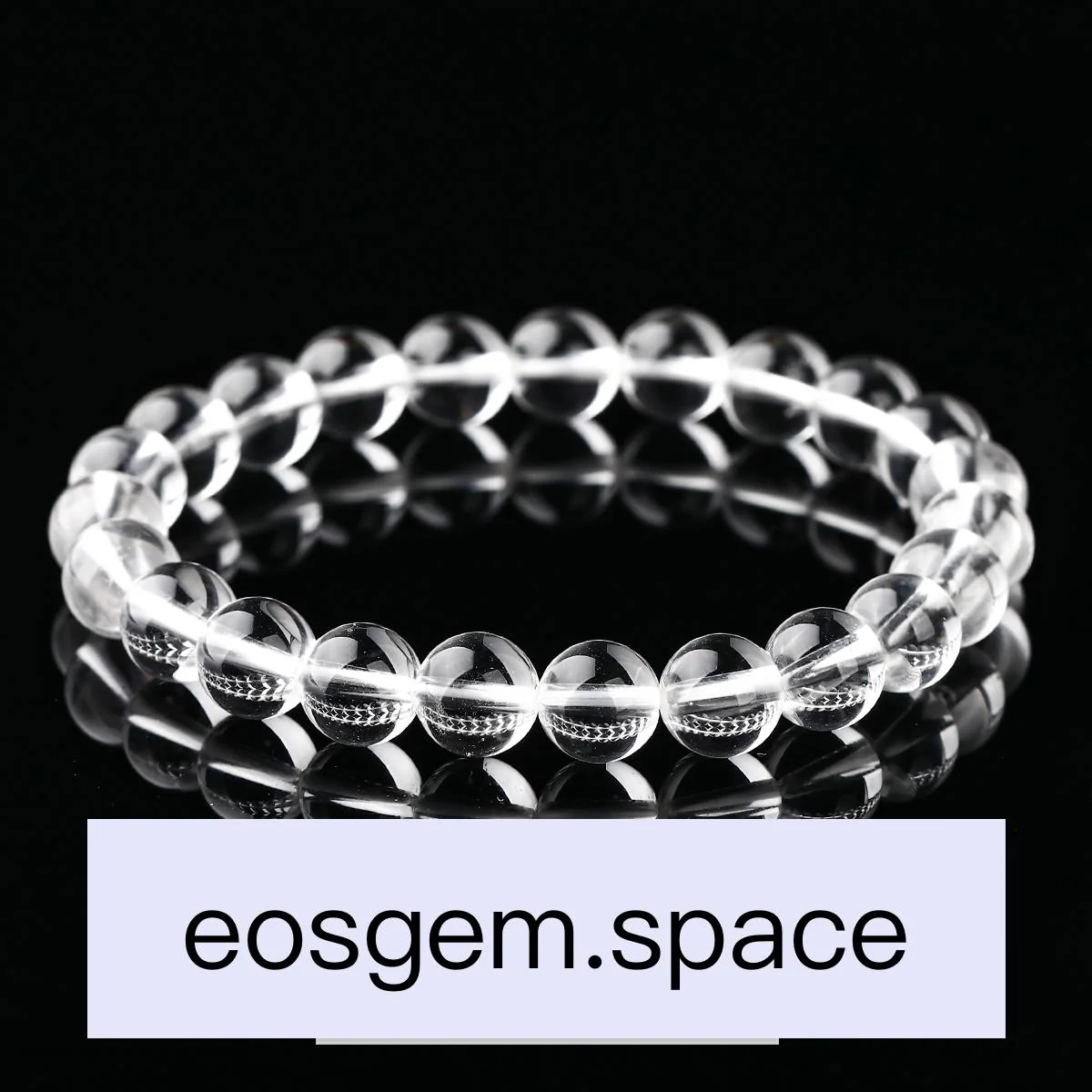 No_3449_AA Natural Clear Crystal Bracelet_8mm_(Sold Per Strand)