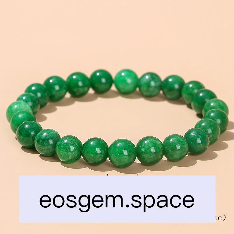 No_3505_Enhanced Dry Green Chalcedony Bracelet_6mm_(Sold Per Strand)