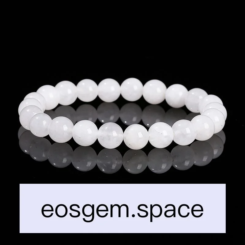 No_3512_Natural High-Quality White Jade Bracelet_10mm_(Sold Per Strand)