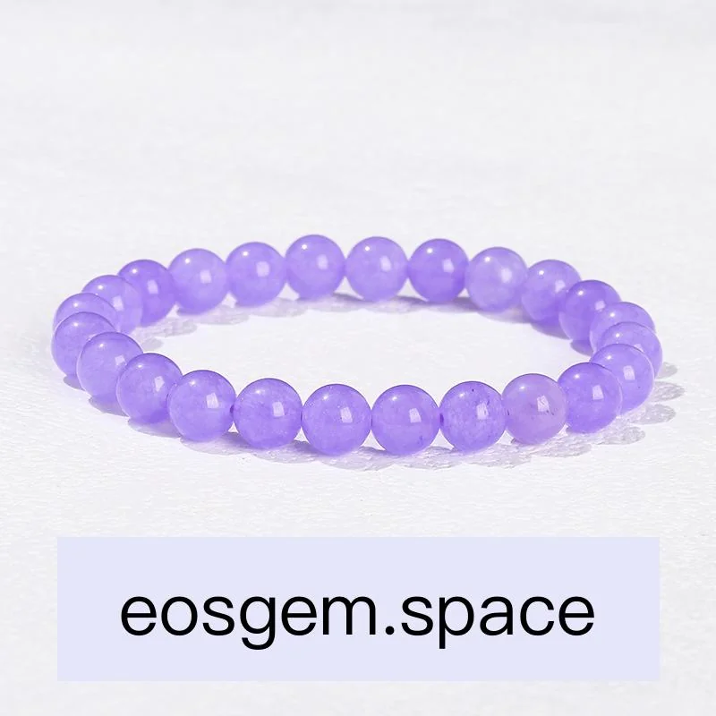 No_3522_Enhanced High-Quality Chalcedony Lavender Purple Bracelet_6mm_(Sold Per Strand)