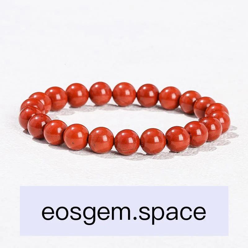 No_3577_5A Natural Red Jasper Bracelet_8mm_(Sold Per Strand)