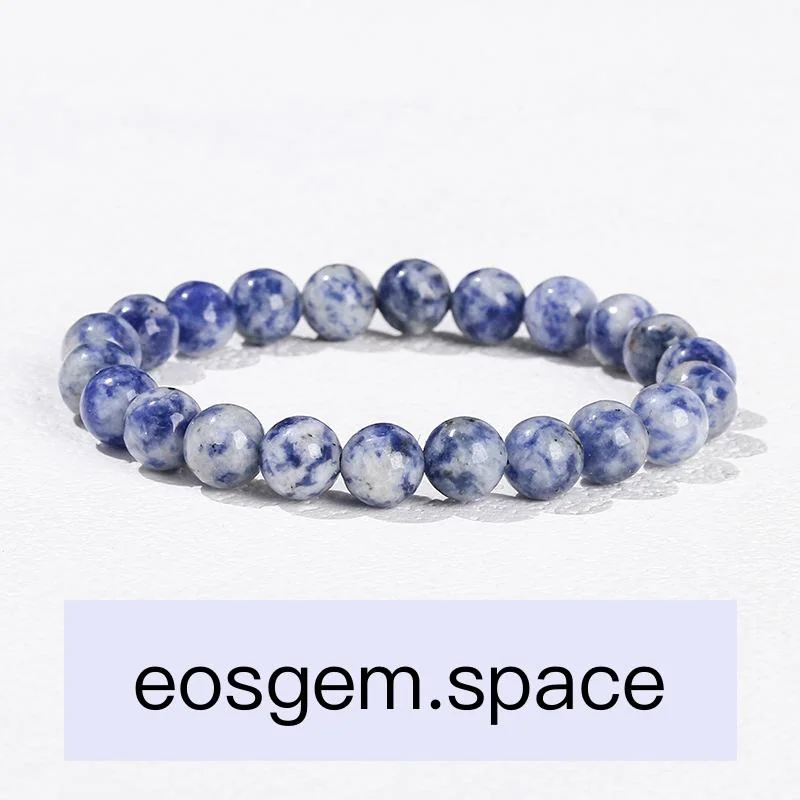 No_3593_Natural Blue Spot Jasper Bracelet_8mm_(Sold Per Strand)