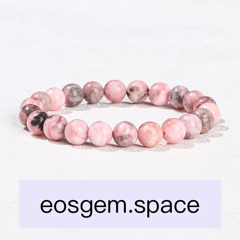 No_3604_Natural Pink Zebra Jasper Bracelet_10mm_(Sold Per Strand)