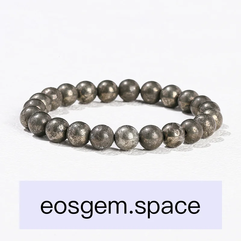 No_3615_Natural pyrite bracelet_6mm_(Sold Per Strand)